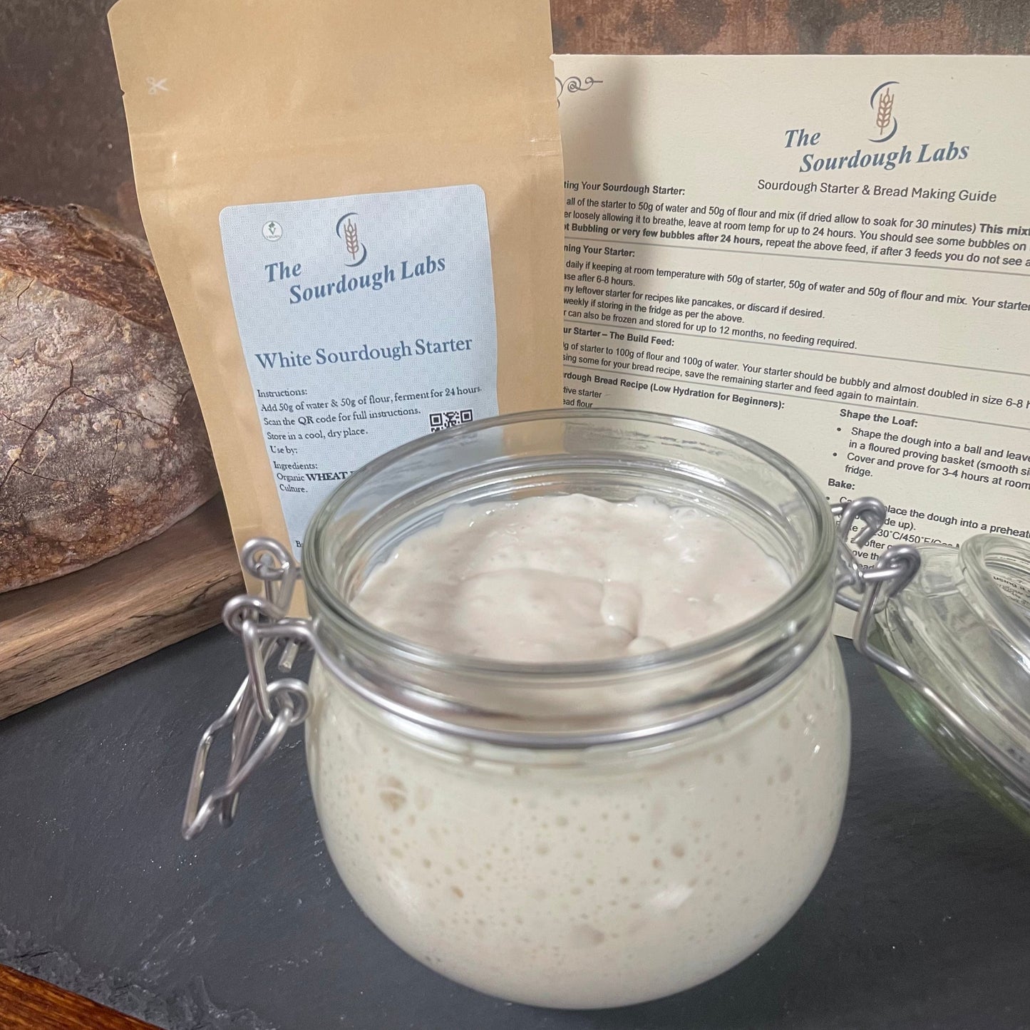 White Sourdough Starter 50 g - Made with Organic White Flour