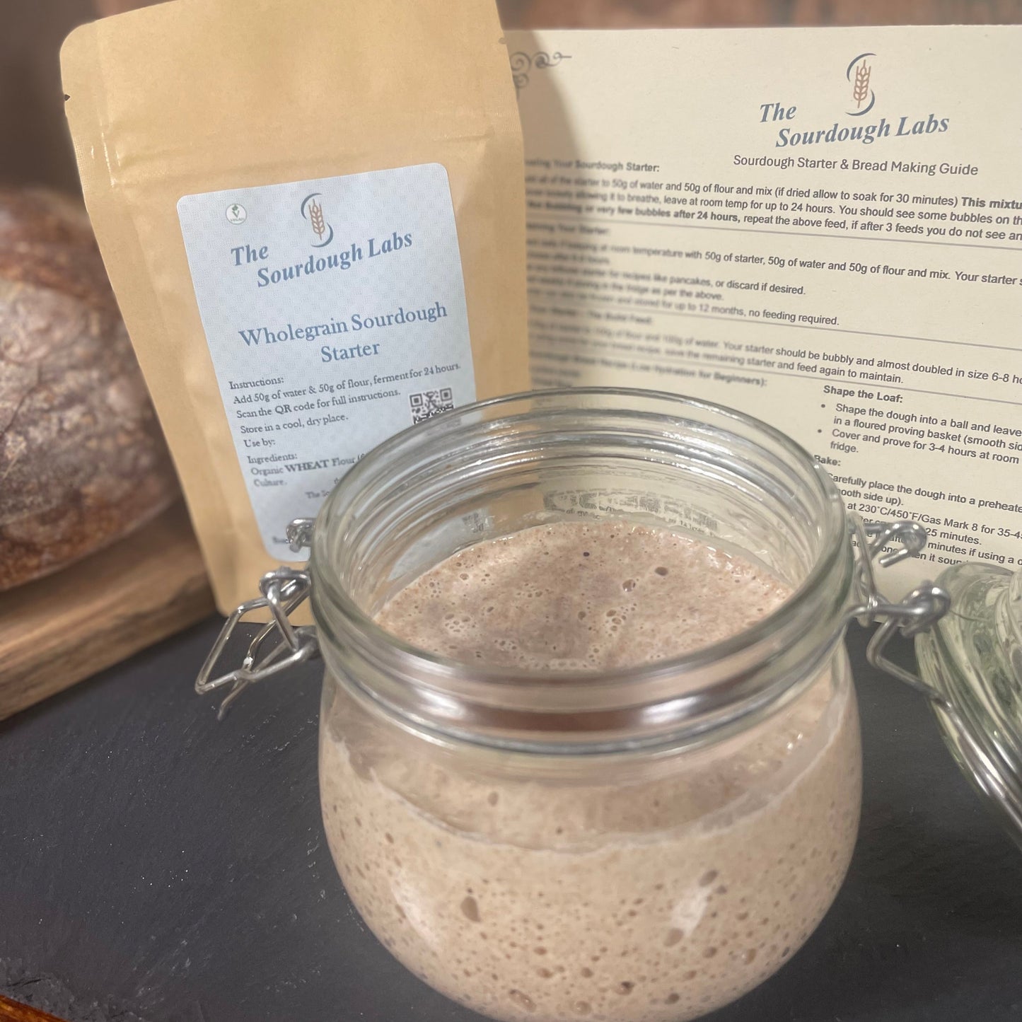Wholegrain Sourdough Starter 50 g - Made with Organic Wholegrain Flour