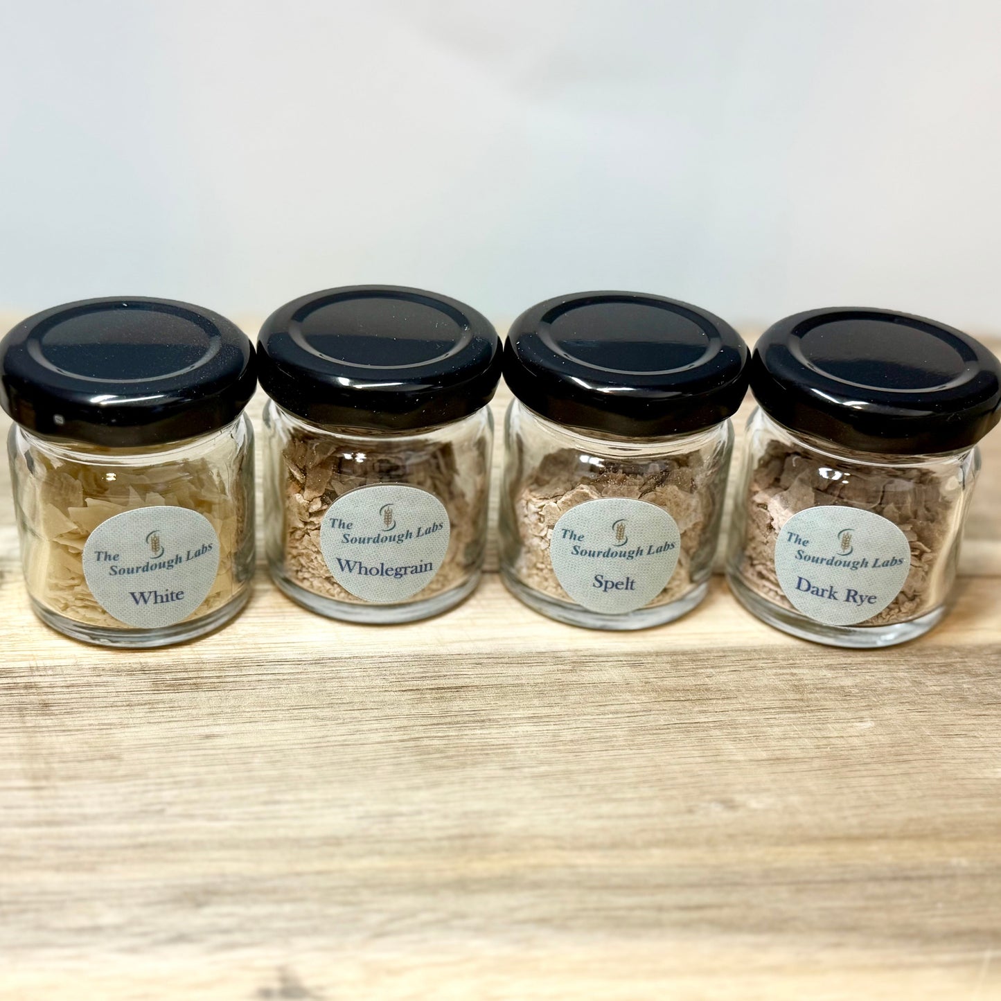 Dried Sourdough Starter Collection Gift Set (White, Wholegrain, Dark Rye & Spelt 4x10g)
