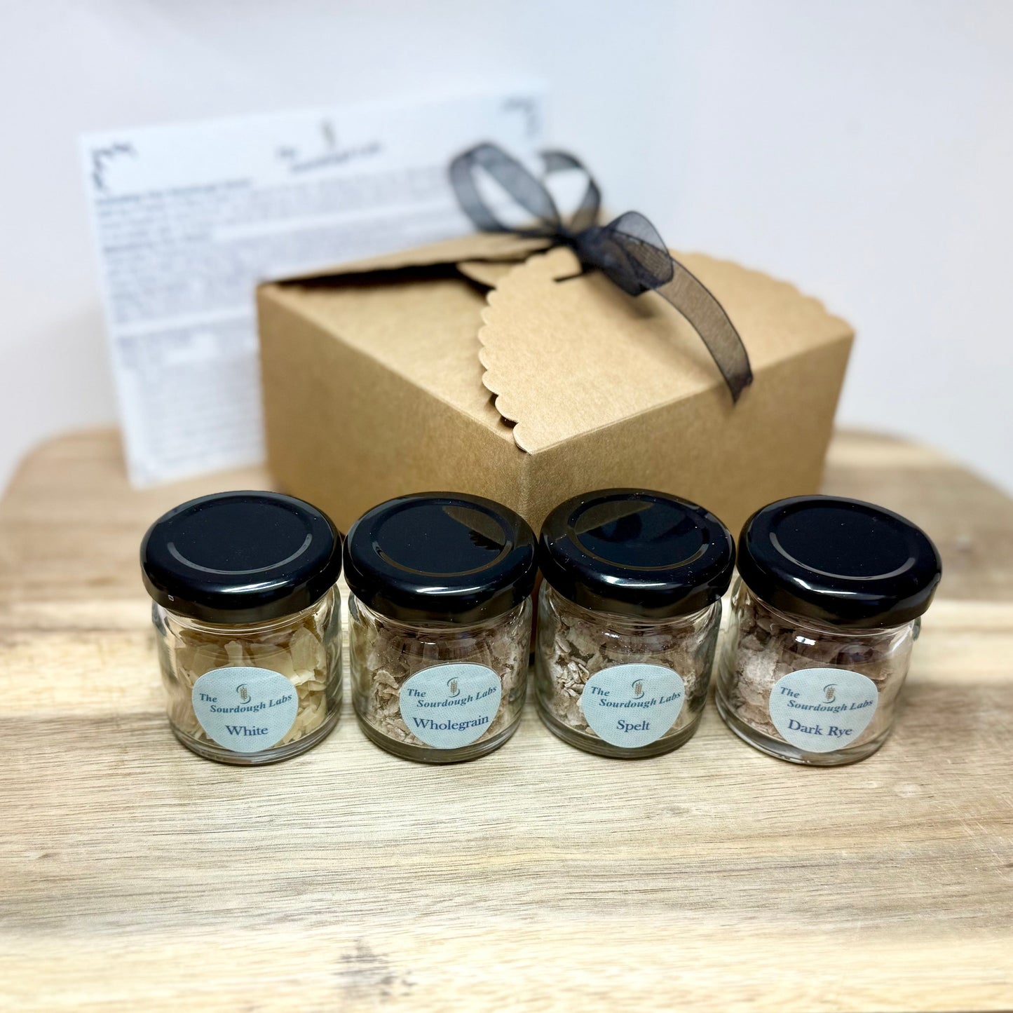Dried Sourdough Starter Collection Gift Set (White, Wholegrain, Dark Rye & Spelt 4x10g)