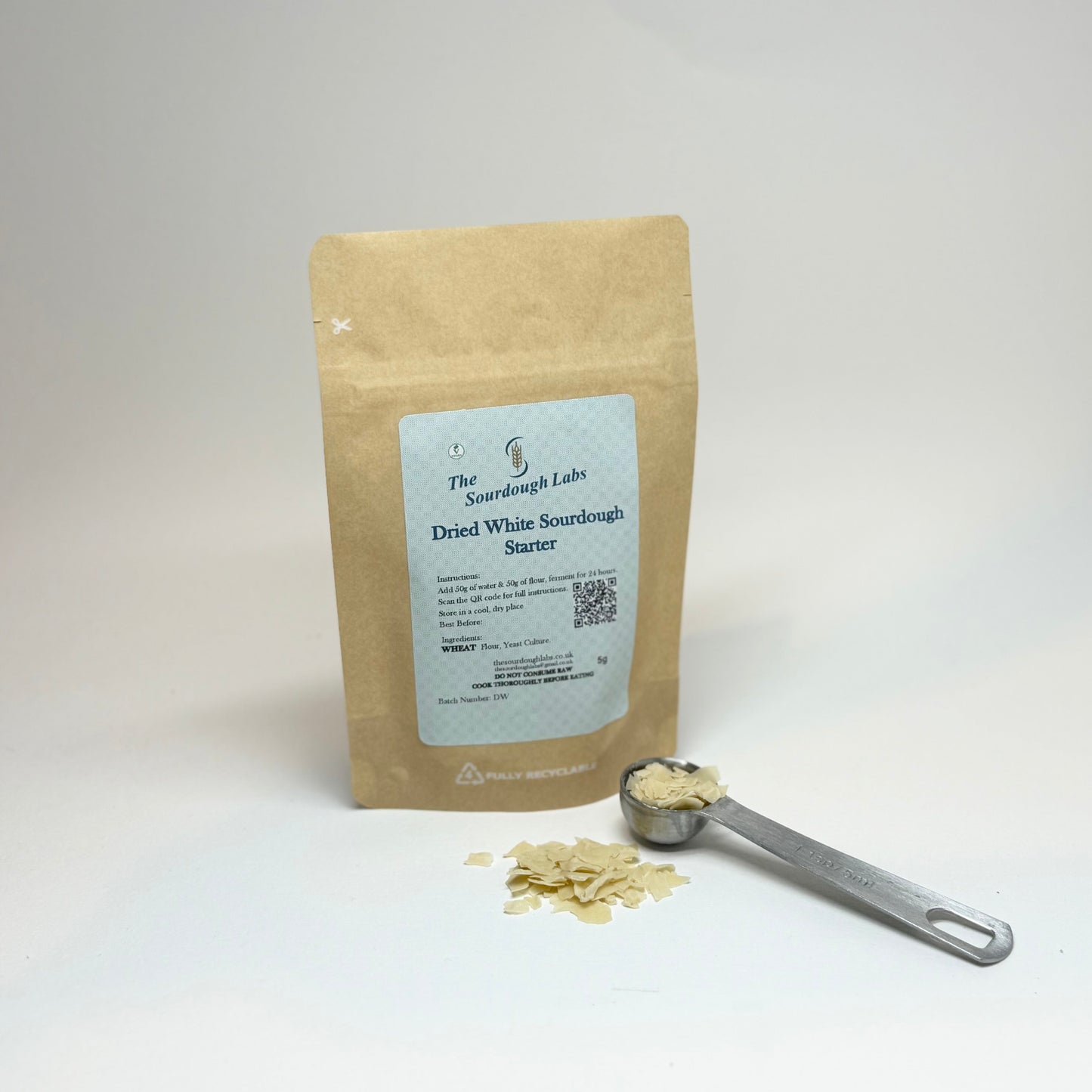 Dried Sourdough Starter 5g - White, Wholegrain, Dark Rye or Spelt.