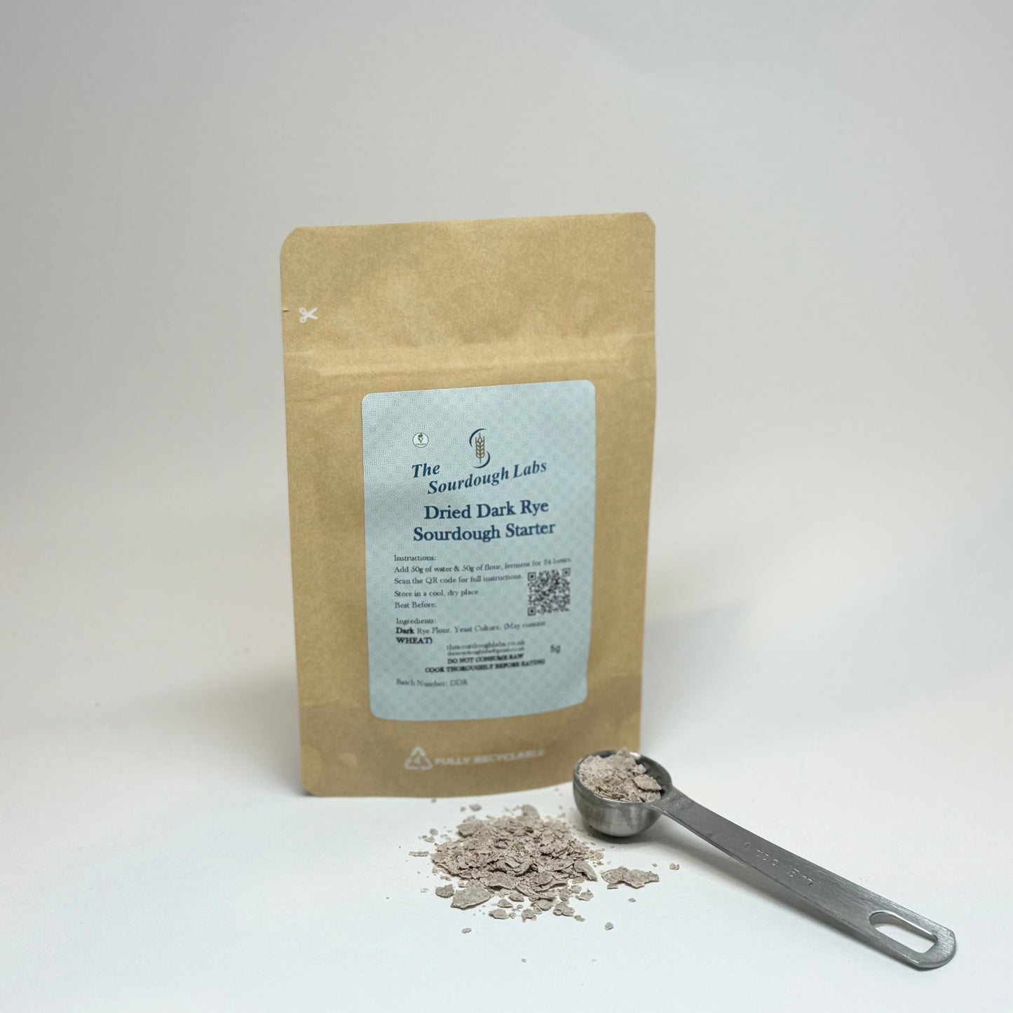 Dried Sourdough Starter 5g - White, Wholegrain, Dark Rye or Spelt.