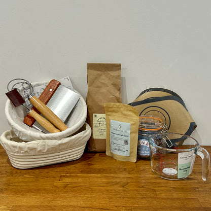 White Deluxe Sourdough Starter & Baking Kit - Includes Starter and Organic Flour