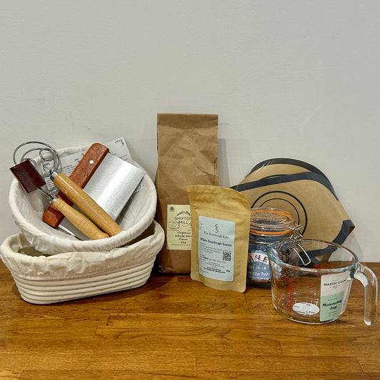 White Deluxe Sourdough Starter & Baking Kit - Includes Starter and Organic Flour