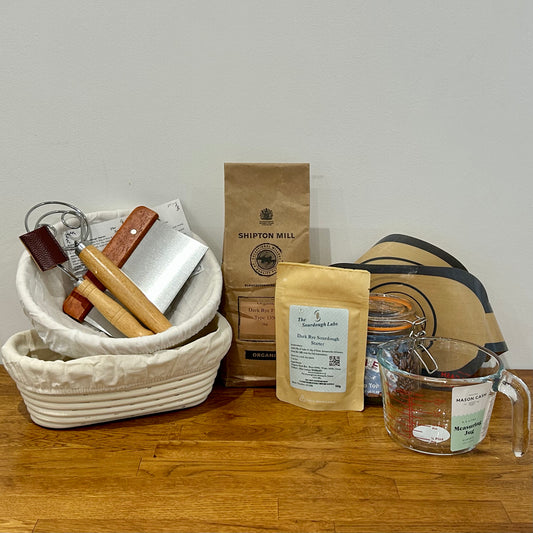 Dark Rye Deluxe Sourdough Starter & Baking Kit - Includes Starter and Organic Flour