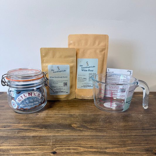 White Sourdough Starter Kit - Made with Organic White Flour.
