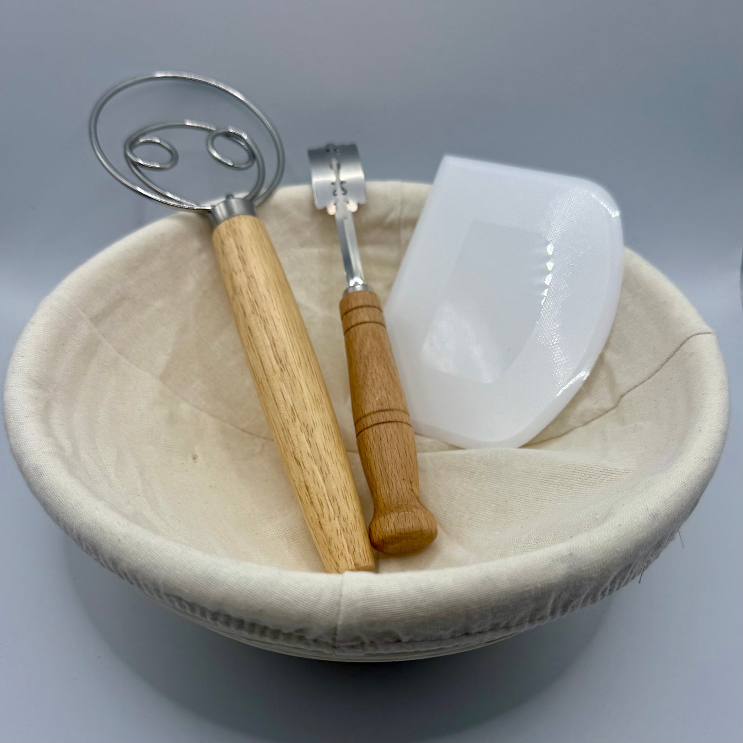Sourdough Tool Kit - With Optional Banneton and Mason Cash Mixing Bowl