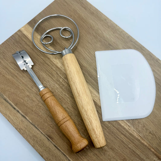 Sourdough Tool Kit - With Optional Banneton and Mason Cash Mixing Bowl