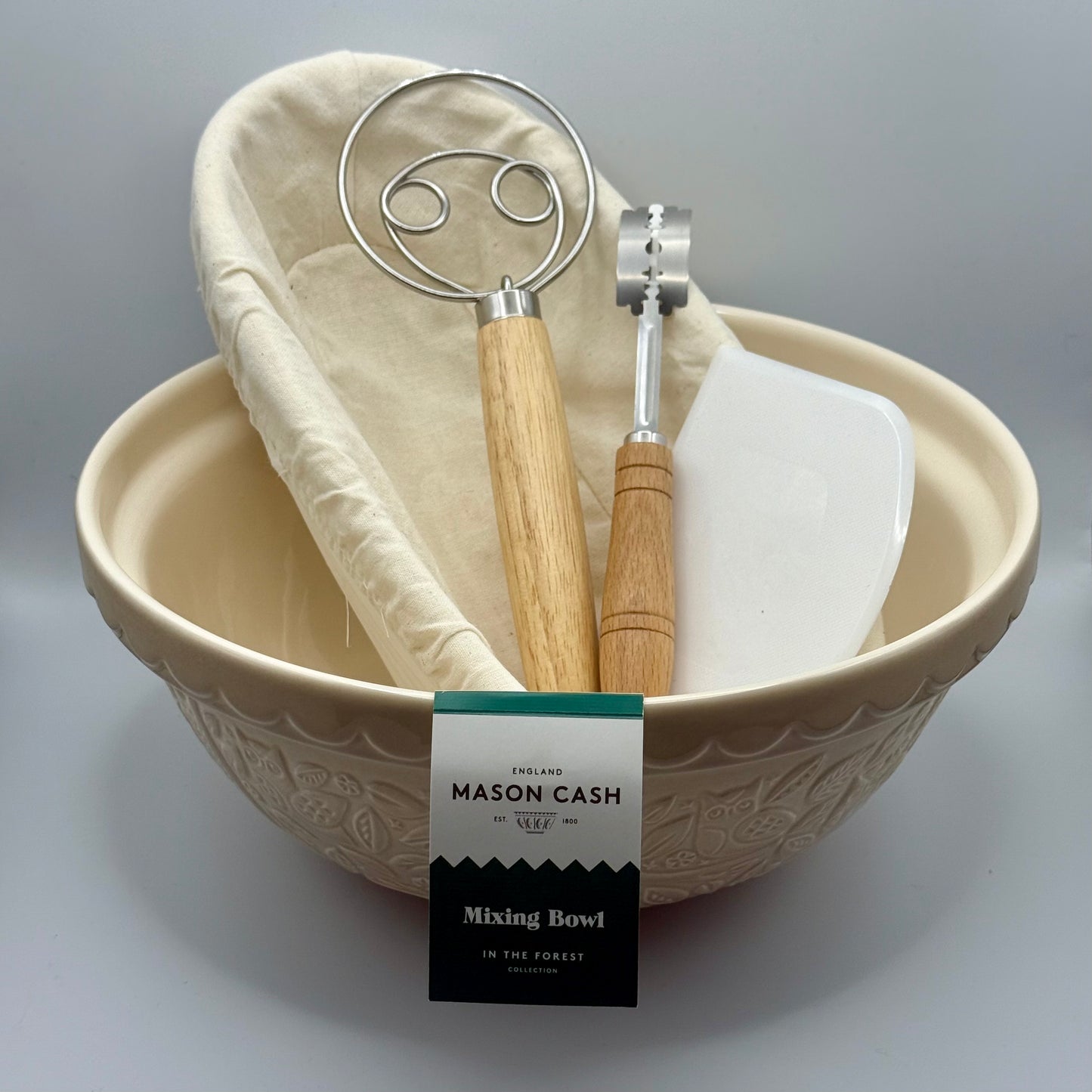 Sourdough Tool Kit - With Optional Banneton and Mason Cash Mixing Bowl