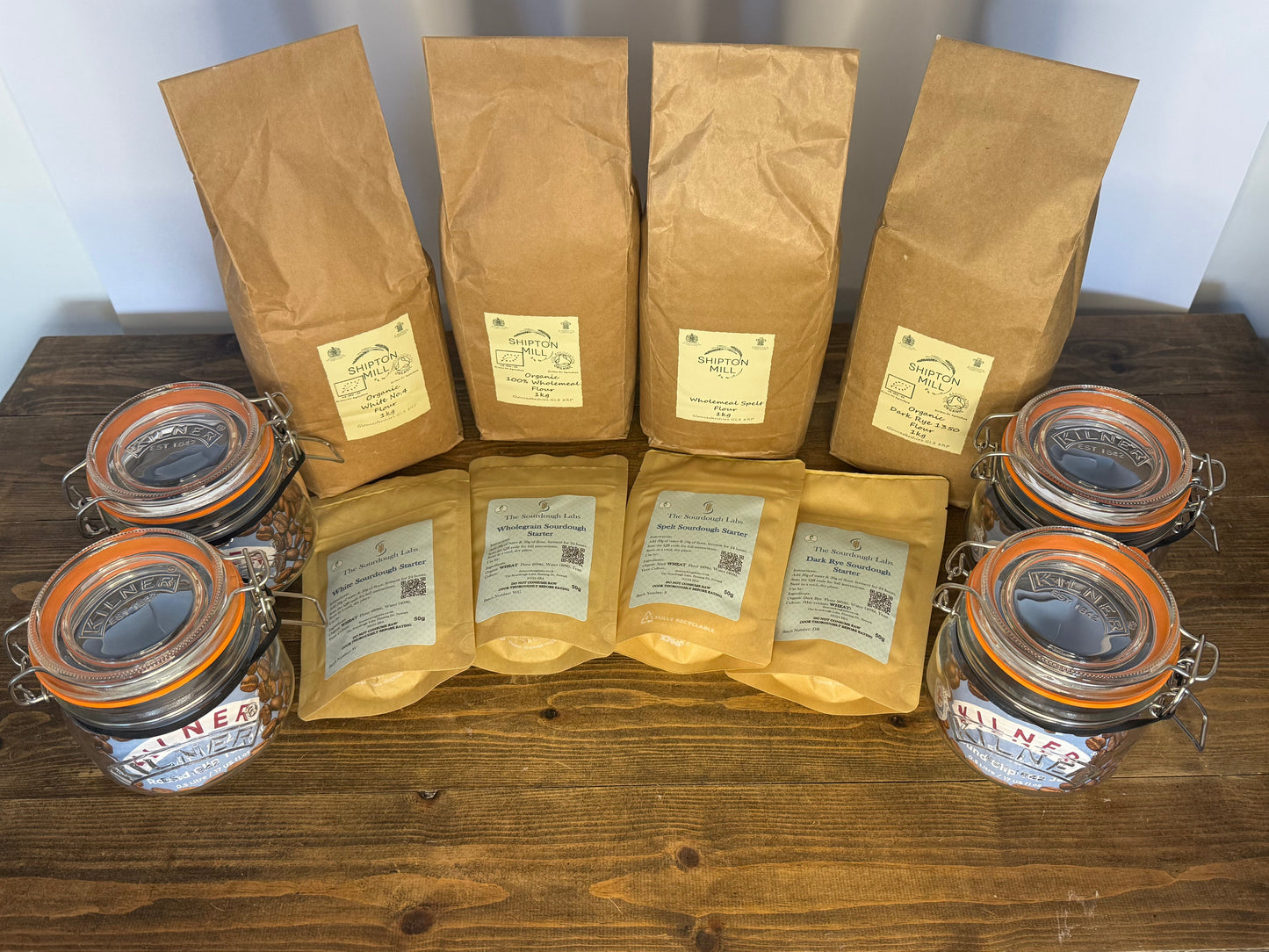 Starter Variety Pack, Flour and Kilner Jars - May Featured Selection