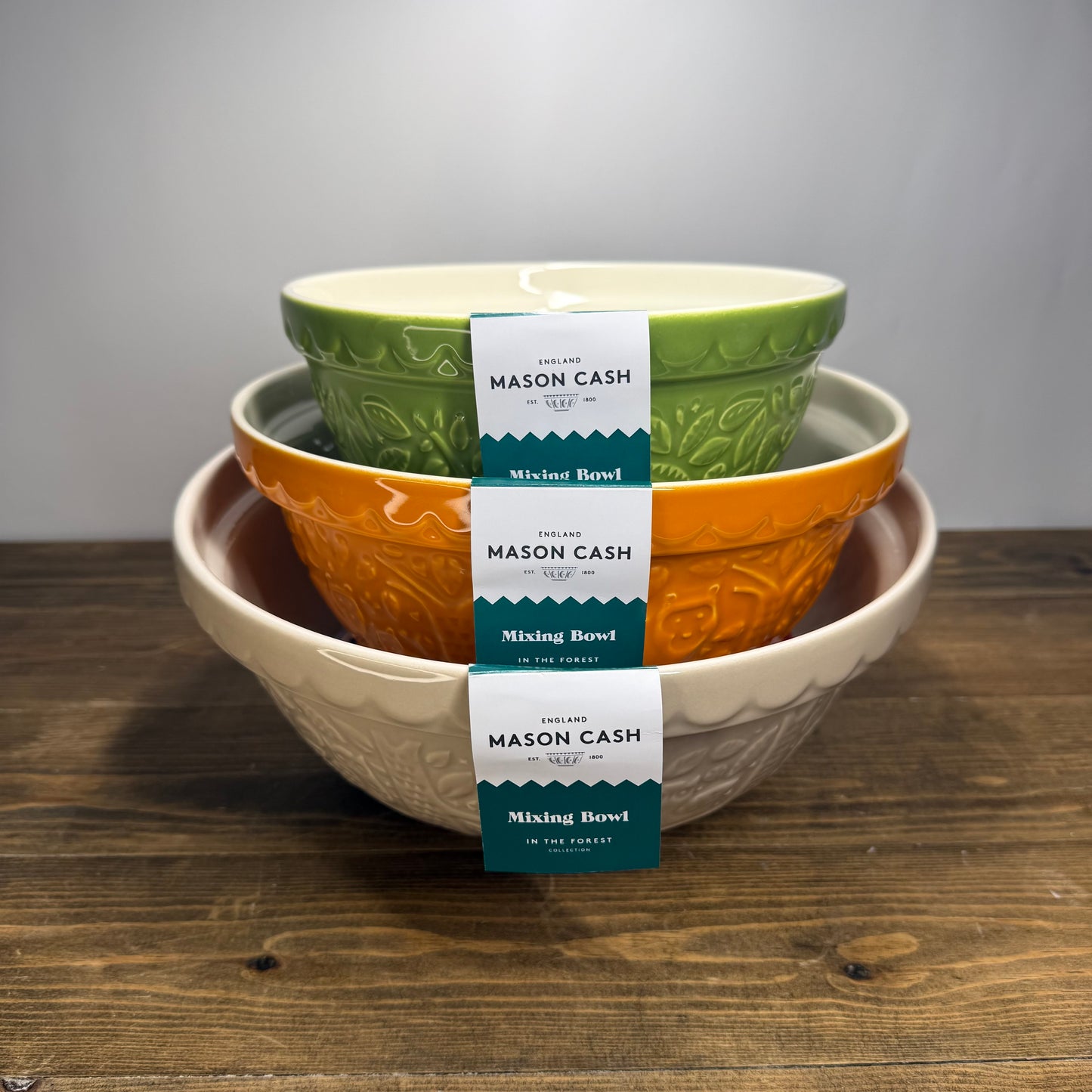 Mason Cash In The Forest Set of 3 Mixing Bowls, 21cm, 24cm & 26cm